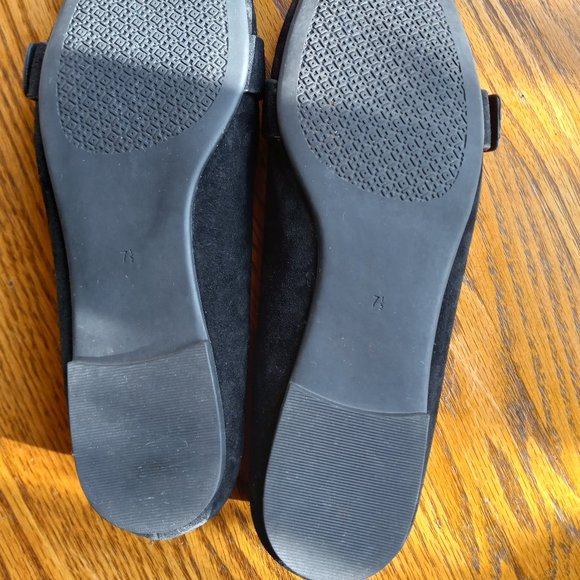 Tory Burch Black Suede Smoking Loafer Academia Quiet Luxury Size 7.5 - Picture 13 of 16